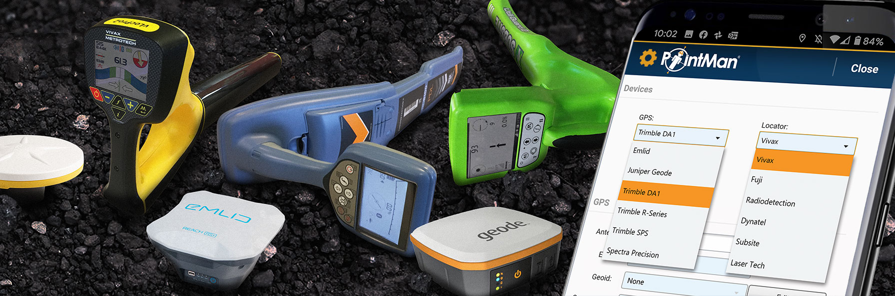 Pair a locator and GPS unit with PointMan at the same time!